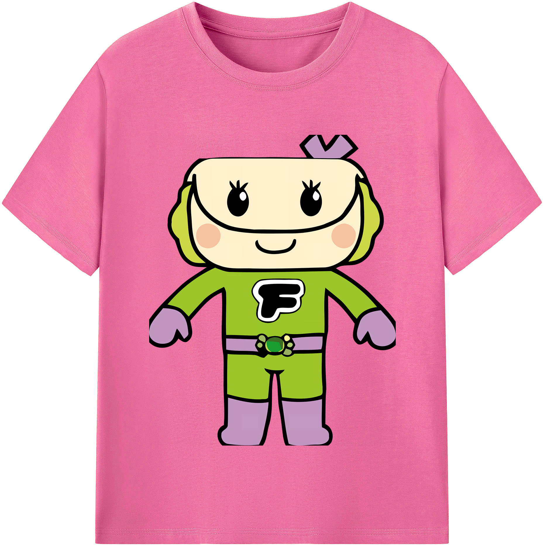（画像用） アンパンマン Anpanman レディースカジュアルプリントTシャツ（綿100％）